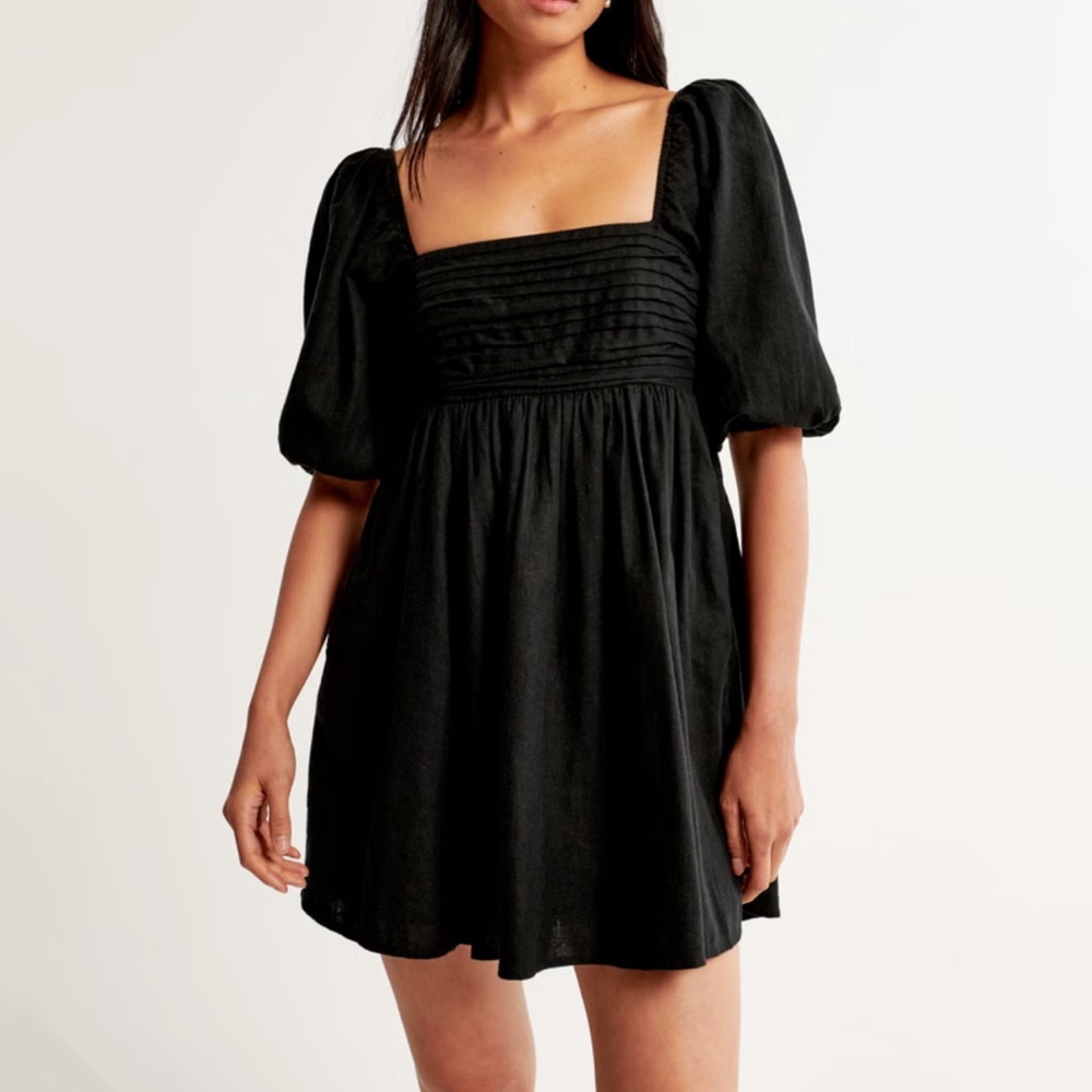 NWT Abercrombie Black Linen Emerson